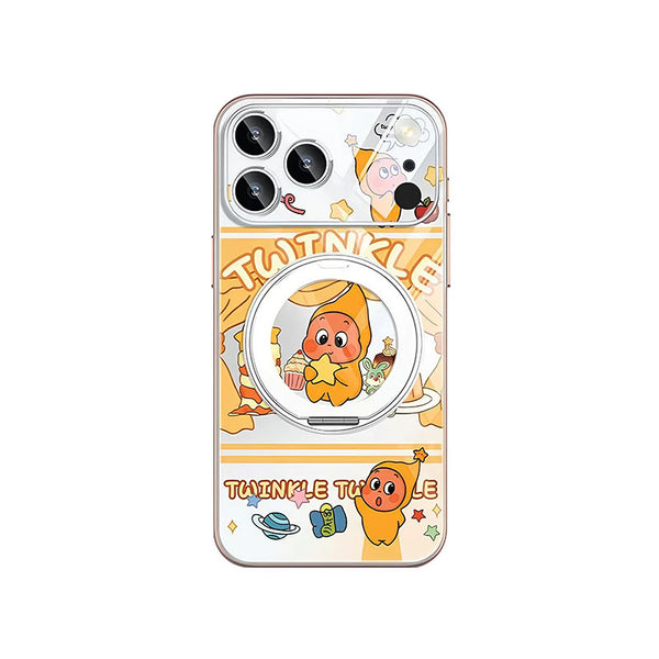 iPhone Magnetic Glass Stand Case