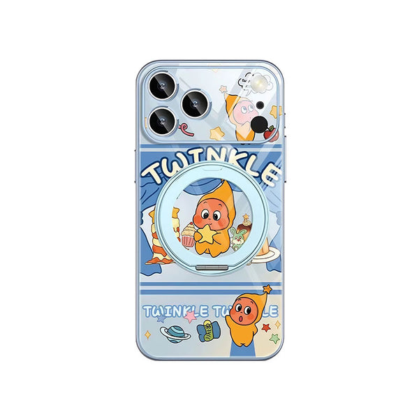 iPhone Magnetic Glass Stand Case